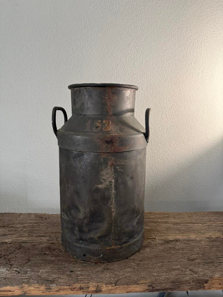 Vintage retro melkbus, Huis en Inrichting, Woonaccessoires | Overige, Ophalen, Gebruikt, Metaal