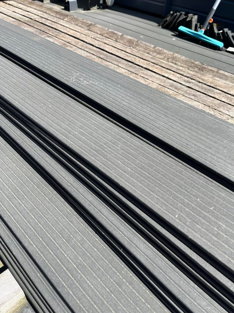 Composiet vlonderplanken - Grijs, Tuin en Terras, Terrasdelen en Vlonders, Ophalen, Gebruikt, Composiet