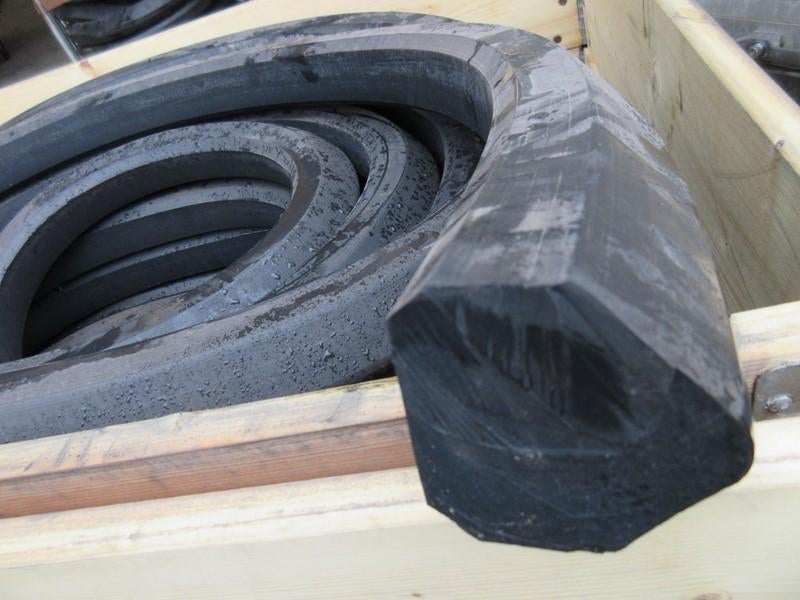 Rubber profiel 72x69 mm, stootrand massief, Ophalen, Nieuw, Overige typen