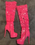 Felroze lakleren overknee laarzen, Hoge laarzen, Verzenden, Nieuw, Onbekend
