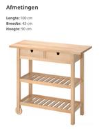 FÖRHÖJA Roltafel, Ophalen, 100 tot 150 cm, Zo goed als nieuw, Overige houtsoorten