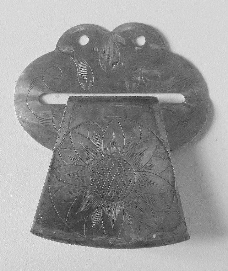 Koopje! Grote antieke zilveren faaljehaak uit 1853, incl ver, Antiek en Kunst, Antiek | Goud en Zilver, Zilver, Verzenden