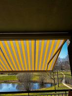 Zonneluifel 4,50 m -  knikarmscherm, met motor, Tuin en Terras, Ophalen, Gebruikt, 450 cm of meer, Elektrisch