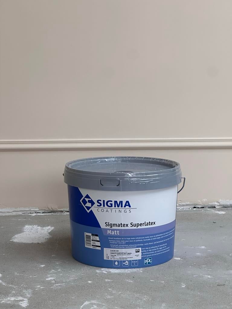 Muurverf Sigma Sigmatex Superlatex Matt - Light Beauvais, 5 tot 10 liter, Beige, Nieuw, Ophalen of Verzenden
