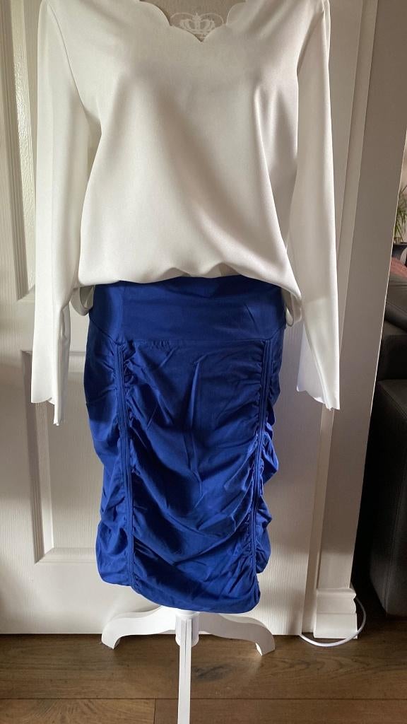 Rok rimpel rokje Kobalt blauw Maat M Merk Laura di Sarpi, Kleding | Dames, Maat 38/40 (M), Blauw, Ophalen of Verzenden, Zo goed als nieuw