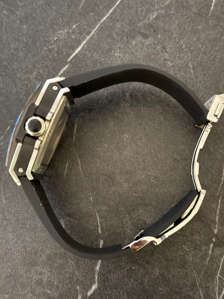 Hublot horoge automaat leren band, Sieraden, Tassen en Uiterlijk, Ophalen of Verzenden, Zo goed als nieuw, Bruin, Leer