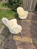 Zes witte tuinstoelen, Ophalen, Gebruikt, Kunststof