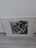Abstracte vintage tekening maria groeneveld 1984, Ophalen of Verzenden