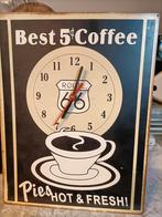 Klok Route 66 Best 5 Coffee. Pies Hot & Fresh, Ophalen of Verzenden, Wandklok