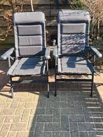 Tuinstoelen 2 stuks, Tuin en Terras, Tuinstoelen, Ophalen of Verzenden, Gebruikt, Kunststof, Verstelbaar