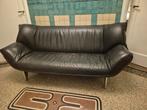 Leolux bank in nieuwstaat - Zwart leer, Modern stijlvol, 150 tot 200 cm, Driepersoons, Ophalen of Verzenden
