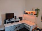 Hoekbureau met opbergruimte en ingebouwde stekkerdoos, Huis en Inrichting, Bureaus, Ophalen, Zo goed als nieuw, Bureau