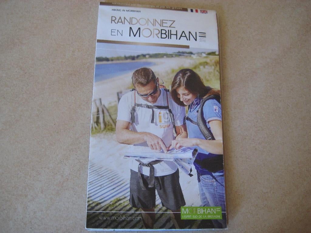 wegenkaart van Morbihan met wandelroutes, Boeken, Atlassen en Landkaarten, Verzenden, 2000 tot heden, Frankrijk, Landkaart