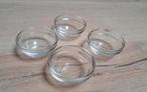 4 Kleine glazen schaaltjes voor bijv.dipsaus ALLE 4 €1,-, Nieuw, Ophalen of Verzenden, Overige stijlen, Glas