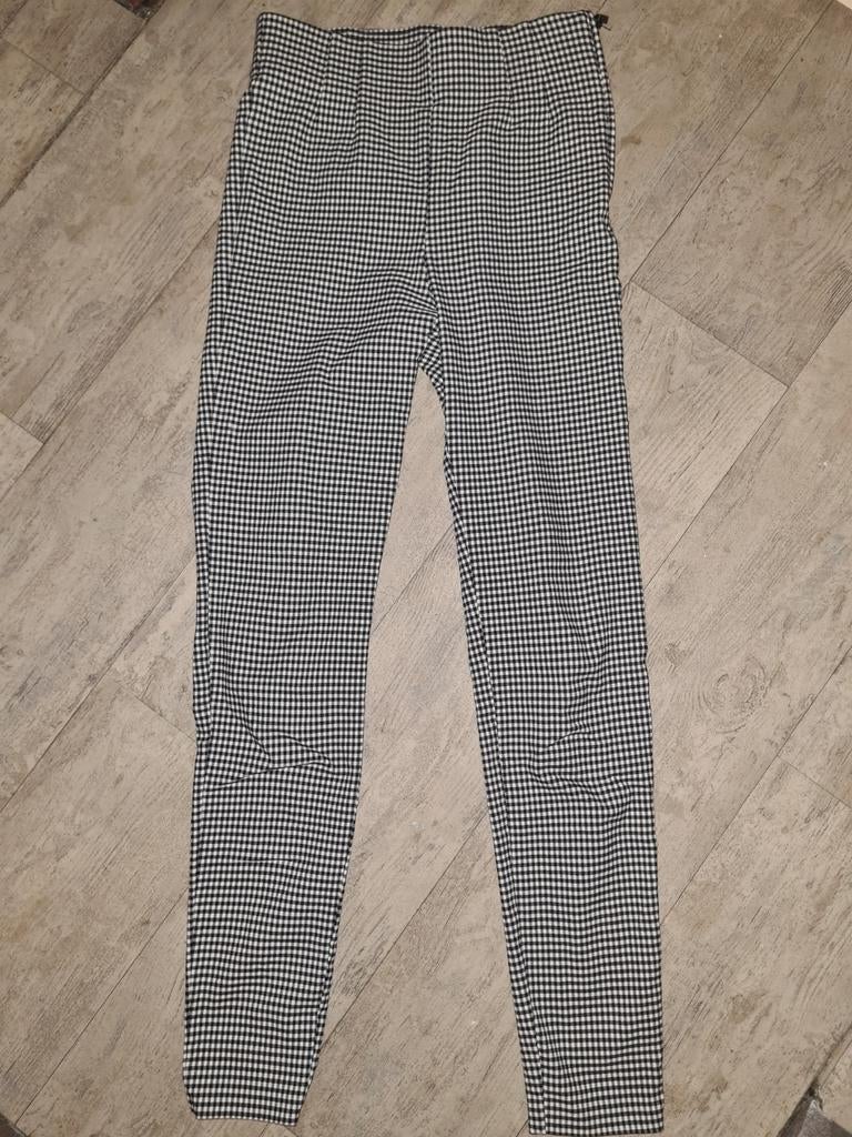 Zara skinny broek zwart wit geruit maat XS/34, Ophalen of Verzenden, Zo goed als nieuw, Maat 34 (XS) of kleiner, Lang
