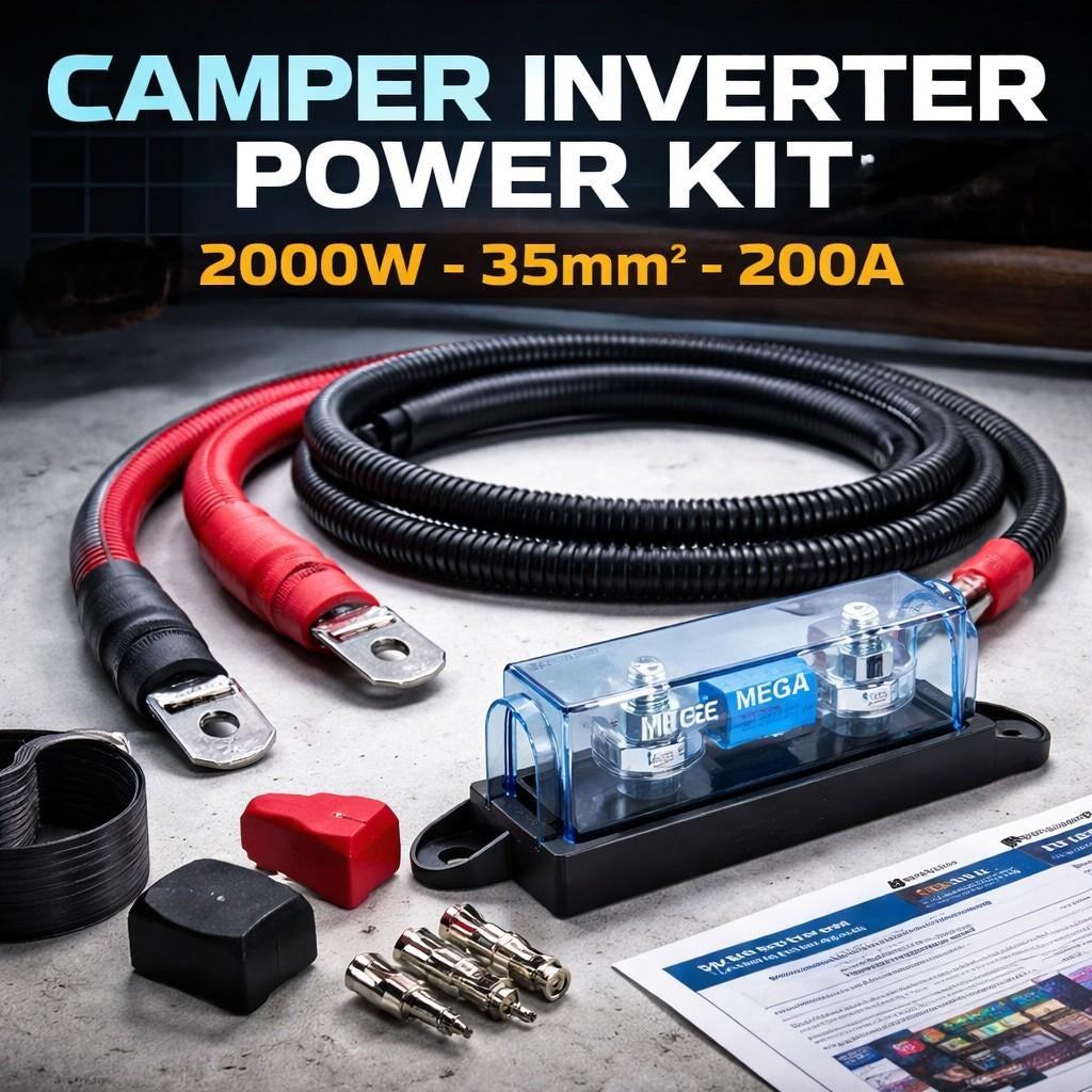 Camper Inverter Power Kit 2000W - 35mm² - 200A, Ophalen of Verzenden, Nieuw