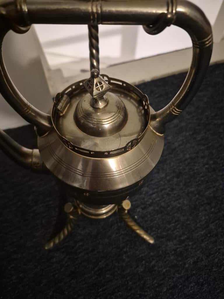 Vintage koffiestel / theeservies met spiritusbrander, Antiek en Kunst, Antiek | Overige Antiek, Ophalen of Verzenden