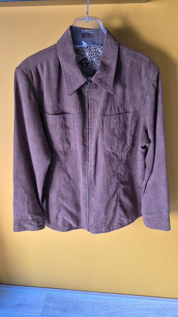 Suede zomerjas van Biaggini, Kleding | Dames, Biaggini, Bruin, Maat 46/48 (XL) of groter, Ophalen of Verzenden