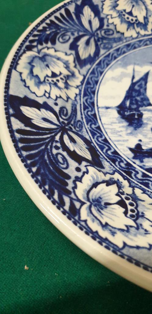 Wandbord delfts met boten, Ophalen of Verzenden, 'T Olde Gre-j, Info@toldegrej.nl, Endepoelstraat 20f Didam