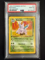 Nidorino 1e editie PSA10 | Base set 37/102, Ophalen of Verzenden, Nieuw, Losse kaart