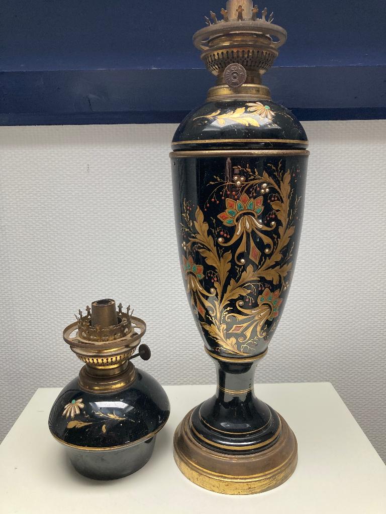 Antieke olielamp (Chauvet Frères - Paris, ca 1880-1930), Ophalen of Verzenden