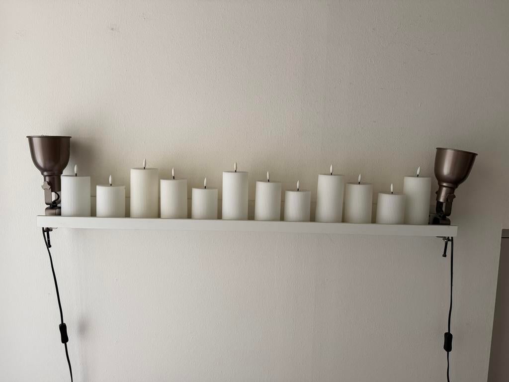 Originele Ikea Hektar lampen hanglamp spot brons set 4 stuks, Ophalen, Zo goed als nieuw