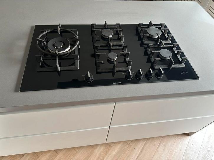 Siemens studioLine iQ700 90cm gas kookplaat 5 branders, Witgoed en Apparatuur, Fornuizen, Gebruikt, Inbouw, Gas, 5 kookzones of meer