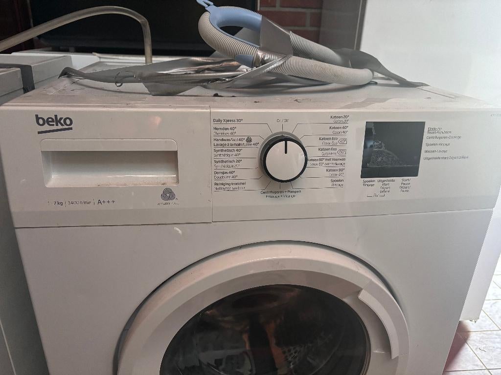 Beko WTV 7711 BWO Wasmachine 7kg 1400 toeren A+++ Wit, Ophalen, Gebruikt, 85 tot 90 cm, 1200 tot 1600 toeren