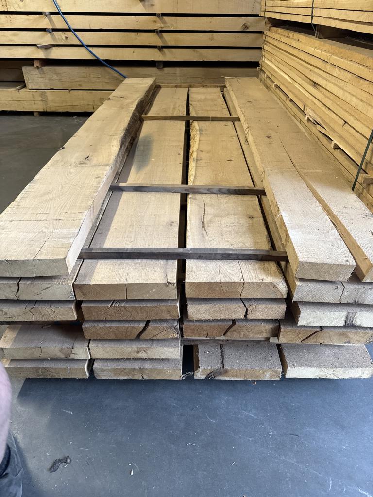 Eiken rustiek, Doe-het-zelf en Verbouw, Hout en Planken, Minder dan 25 mm, Eiken, Nieuw, Ophalen of Verzenden