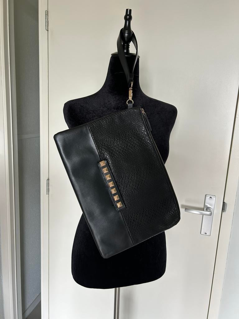 Clutch, Ophalen of Verzenden, Zo goed als nieuw, Zwart, Avondtasje