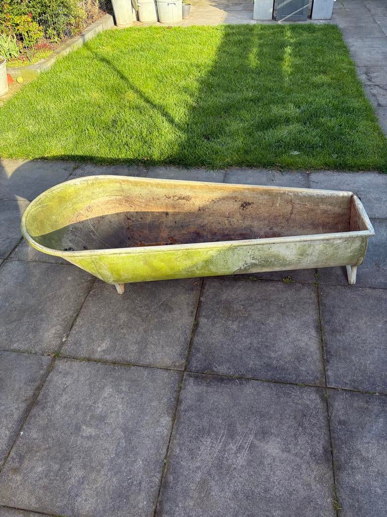 Zinken decoratieve badkuip, Tuin en Terras, Ophalen, Gebruikt