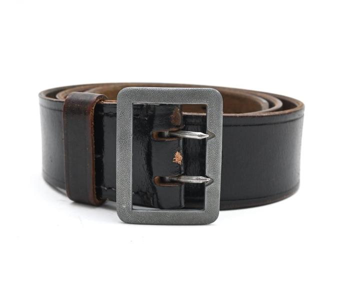 Wehrmacht Zwart Leren Officier riem, Verzamelen, Militaria | Tweede Wereldoorlog, Landmacht, Kleding of Schoenen, Duitsland, Verzenden
