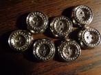 7 zilverkleurige knopen, Ophalen of Verzenden, Nieuw, Knoop of Knopen