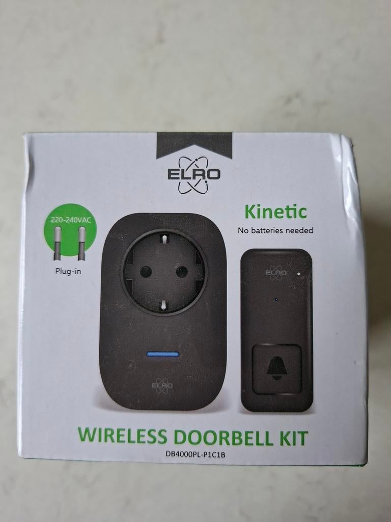 ELRO Kinetic draadloze deurbel kit, Huis en Inrichting, Deurbellen, Ophalen of Verzenden