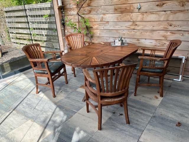 Tuin set, Ophalen, Gebruikt, Hardhout, 6 zitplaatsen
