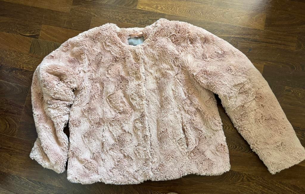 Fake fur jasje, Ophalen of Verzenden, Zo goed als nieuw, Maat 42/44 (L), Roze