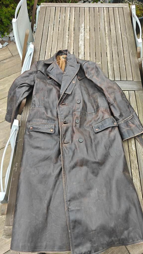 Oude leren motor jas maat 56, Motoren, Kleding | Motorkleding, Ophalen of Verzenden, Jas | leer