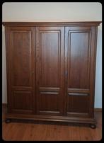 Massief houten kledingkast met 3 deuren, Huis en Inrichting, Kasten | Kledingkasten, Ophalen, Met deur(en), 100 tot 150 cm, Klassiek, Robuust