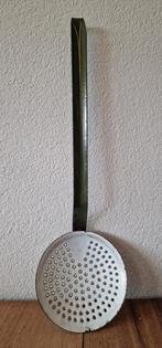 Donker groene spaan met gouden bies, Antiek en Kunst, Antiek | Emaille, Ophalen of Verzenden