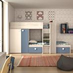 Maxim Multifunctioneel Stapelbed - 90x200 - Blauw, Niet ingevuld, Niet ingevuld, Niet ingevuld