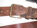 Riem, 80 tot 90 cm, Bruin, Echt leder, Tailleriem