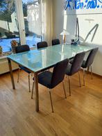 Zespersoons eettafel, Huis en Inrichting, Ophalen, Gebruikt, 50 tot 100 cm, Vijf personen of meer