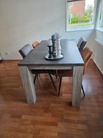 Eettafel met 4 stoelen, Ophalen, 50 tot 100 cm, Zo goed als nieuw, Vijf personen of meer