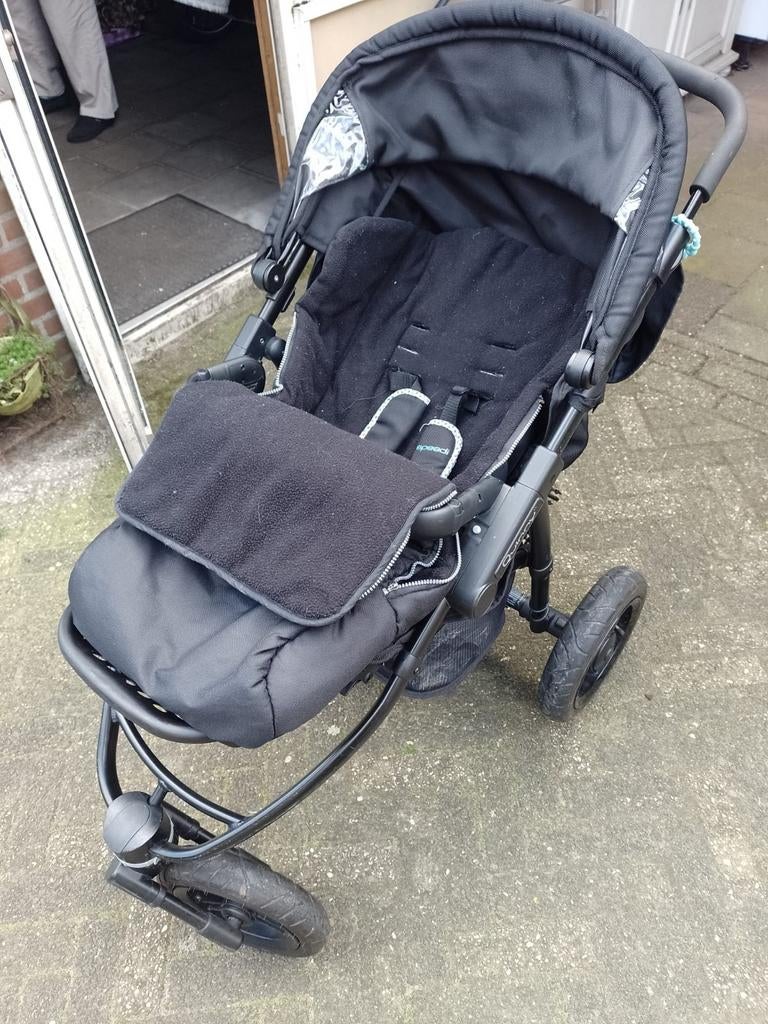 Quinny kinderwagen zwart 3in1, Ophalen, Gebruikt, Combiwagen, Verstelbare duwstang
