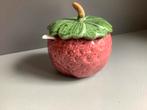 Vrij grote jam- enz aardbeien pot met porseleinen lepeltje, Ophalen of Verzenden