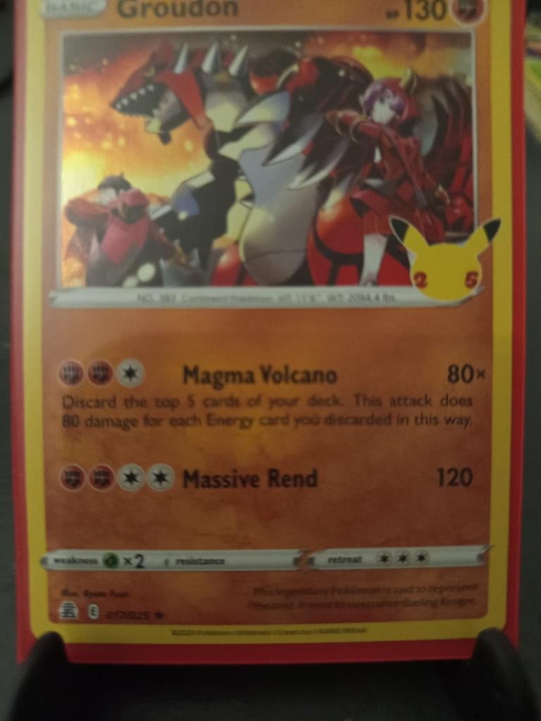 Pokémon Groudon kaart 017/25, Ophalen of Verzenden