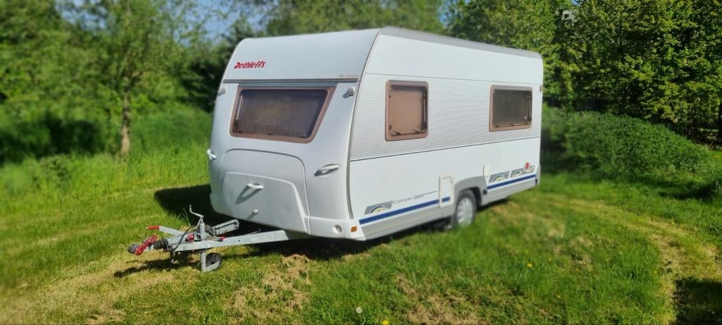 Dethleffs 440DB Camper caravan met mover en fietsendrager, Rondzit, Particulier, Ringverwarming, Dethleffs