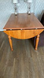 Tafel Eiken met  2 laden, Ophalen, Gebruikt, 100 tot 150 cm, 50 tot 100 cm