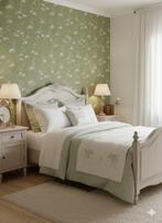 6987 zacht groen kleine bloem vintage behang rustig swiet, Huis en Inrichting, Stoffering | Behang, Ophalen of Verzenden, Minder dan 10 m²