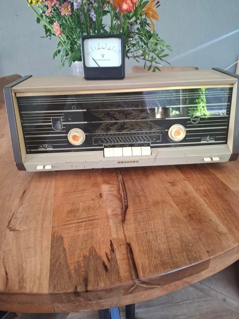 Ouderwetse Philips Radio - Vintage buizenradio, Ophalen, Gebruikt, Radio